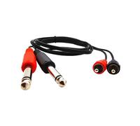 6.5mm 6.35mm for RCA Audio Cable Dual 6.35 Mono to Dual for RCA Male 2-to-2 Lotus Mixer Audio Cable 1.5m