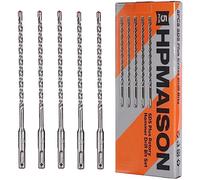6.5mm x 210mm SDS Plus Rotary Hammer Drill Bit, 5Pcs SDS Masonry Drill Bit | SDS Plus Shank, 4-Cutter Tungsten Carbide Tip, Cross Drill Bits for Wall Stone Concrete Brick Cement Granite Marble Masonry