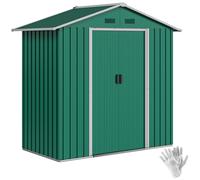 6.5x3.5ft Metal Garden Shed for Garden and Outdoor Storage, Green