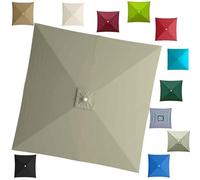 6.5x6.5ft 8x8ft Patio Umbrella Replacement Canopy Square Outdoor Table Umbrella Replacement Top Cover, Fits Parasol Cloth For 4/8 Ribs Backyard Umbrellas(Taupe,2.5x2.5m/8ftx8ft)