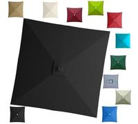 6.5x6.5ft 8x8ft Patio Umbrella Replacement Canopy Square Outdoor Table Umbrella Replacement Top Cover, Fits Parasol Cloth For 4/8 Ribs Backyard Umbrellas(Black,3x3m/9.8ftx9.8ft)