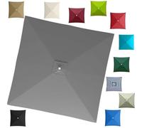 6.5x6.5ft 8x8ft Patio Umbrella Replacement Canopy Square Outdoor Table Umbrella Replacement Top Cover, Fits Parasol Cloth For 4/8 Ribs Backyard Umbrellas(Gray,2x2m/6.5ftx6.5ft)