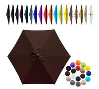 6.6-11.5 Ft Patio Umbrella Canopy Replacement - Washable UV Protection Top for Garden Pool Yard & Market - 6/8 Ribs Breathable Outdoor Cover