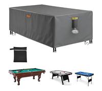 6/6.5/7/7.5/8/8.5/9/10/12FT Billiard Pool Table Covers Waterproof Cover for Pool Table with Storage Bag Indoor Outdoor Sun Snow Dust Protection Snooker Tables Covers,grey,7.5ft(244×137×82cm)