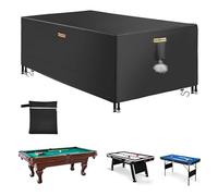 6/6.5/7/7.5/8/8.5/9/10/12FT Billiard Pool Table Covers Waterproof Cover for Pool Table with Storage Bag Indoor Outdoor Sun Snow Dust Protection Snooker Tables Covers,black,7ft(225×116×82cm)