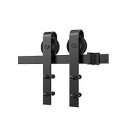 6/6.6ft Sliding Barn Door Hardware Kit, Mechanism Antique Upgraded Version Carbon Steel Fit, 45"-48" Panel Interior Doors,Smooth Gliding