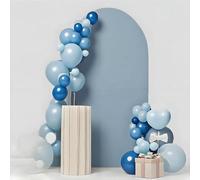 6.6 FT Arch Backdrop Cover, JFDYDM Navy Blue Wedding Arch Cover 6.6 FT, Dark Blue Chiara Backdrop Covers for Party Baby Shower Birthday
