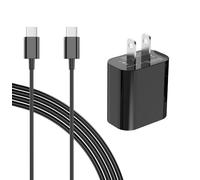 6.6 Ft USB C Fast Charger Cable Fit for Samsung Galaxy Tab A9+ Plus SM-X210, SM-X215, SM-X216 5G Tablet 20W Type C Charging Block Adapter with C to C Power Cord (Black)