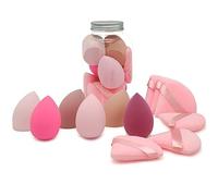 6+6 Professional Makeup Sponge Set,2.76 inch Portable Soft Sponge Setting Face Puffs,Multicolor Makeup Blending Sponge Cosmetic Applicator for Loose Powder,Liquid,Facial Makeup Tools（Pink)