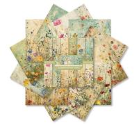 6×6" Spring Scrapbook Paper Floral Origami Papers Pad,24 Sheets Single-Sided Colorful Decorative Craft Patterned paper for Kids DIY Cardmaking journaling Junk Journal Papers.