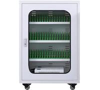 6-60 Slot Portable Charging Mobile Phone Cabinet, Rechargeable Cellphone Locker Storage Charging Station, Cellphone USB Charging Station with Wheels Lockable, for Students and Tourists(50Slots)