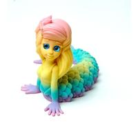 6.69inch 3D Printed Mermaid Models,Flexible Joint Animal lacertid Figurines, Stress Relief, Fidget restlessness, ADHD Toys, Surprise Fantasy Gifts (Random)