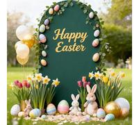 6.6FT Hunter Green Arch Backdrop Cover, Spandex Fitted Wedding Arch Stand Covers 2-Sided Round Top Chiara Arch Backdrop Cover for Wedding Ceremony Birthday Party Baby Shower Banquet Decoration