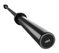 6.6FT Olympic Weightlifting Barbell - 50mm Diameter, 15kg Heavy-Duty Powerlifting Bar for Deadlifts, Squats & Strength Training, Hard Chrome Finish, Knurled Grip, 380 lbs Max Load, Home Gym Equipment