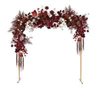 6.6ft Portable Square Balloon Arch Frame - Garden Trellis & Backdrop Stand for Climbing Plants, Wedding Decorations, Birthday Party Props - Yellow Outdoor/Indoor Arbor