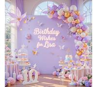 6.6FT x 6.6FT Purple Square Arch Backdrop Covers Spandex Fitted Wedding Arch Covers Stretchy Backdrop for Baby Shower Birthday Party Bridal Shower Ceremony Photo Photography Background Decorations