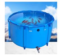 6.6x2.6 ft Folding Canvas Fish Pond - 2500L Portable Aquaculture Tank for Above Ground Fish Breeding, Water Storage & Irrigation, Outdoor Pool (660 Gallons)