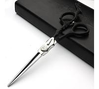 6/7/7.5/8/9 inch Hairdressing Scissors Hairstyle Studio Salon high-end Hairdressing Scissors Hair Styling Scissors Made Curved Design(6-inch Flat Shear-B)