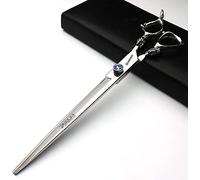 6/7/7.5/8/9 Inch Sharonds Personalised Hair Scissors 19 cm Cool Black Salon Hair Styling Barber Scissors Stainless Steel Barber Tools (9 Inch Flat Scissors)