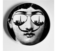 6/7/8/10 Inches Milan Wall Plate Handicrafts Decorative Plate Lina Style Plate Lady Face Plate Art Plate Bar/Home/Hotel,2,10 Inch