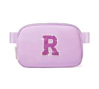 6 7 8 9 10 11 12 Year Old Girl Gifts Personalized Birthday Gifts for Her Sister Daughter Initial Crossbody Bag Fanny Pack Purse for Teen Girl Gifts Trendy Stuff Preppy Stuff, Lavender, 19.8cm x 6cm x