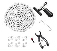 6/7/8 Speed Bike Chain, Repair Chain Breaker Kit, Link Plier Tool Set, Easy Installation Connectors, Ideal for Beginners, Adults, Cycling Enthusiasts, Racing, Maintenance Use