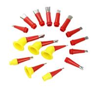 6/7/9/10/11/12/13/14/15/16/18/20/23/25/28/30mm 22Pcs Caulking Nozzle Sealing Nozzle Set with Integrated Rubber Tool Silicone Finishing Tool