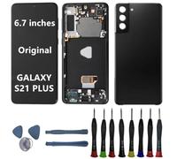 6.7" AMOLED Original for Samsung Galaxy S21 Plus Display Touch Screen Digitizer Assembly S21plus 5G SM-G996U SM-G996U1 SM-G996B Screen Replacement (with Black Frame + Back Cove + Tools)