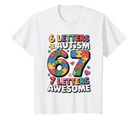 6 7 Autism Awareness Awesome Kids, Boy Birthday T-Shirt