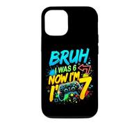 6 7 Bruh I Was 6 Now I'm 7 video gamer kids7th Birthday Case for iPhone 12/12 Pro