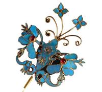 6.7" Chinese Retro Cloisonne Hair Accessories Hairpin Hanfu Styling Accessory