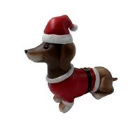 6.7'' Christmas Dachshund Statue, Resin Dachshund Dog Figurine Decoration Dog Table For Puppy Centerpiece Lovers Decorations