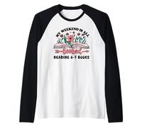 6 7 English Teacher 67 Book Weekend Booked Reading 6-7 Books Raglan Baseball Tee