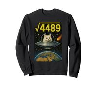 6 7 Joke Funny Cat Ufo Space 67 Meme Square Root Of 4489 Sweatshirt
