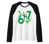 6 7 Leprechaun Bruh St Patricks Day Lucky Irish Six Seven Raglan Baseball Tee