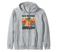 6 7 Mardi Gras Six Seven Bruh Capybara 67 Boys Kids Youth Zip Hoodie