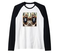 6 7, Meme | 6-7, Six Seven, Alpha, Cat Selfie & Bigfoot, 67 Raglan Baseball Tee