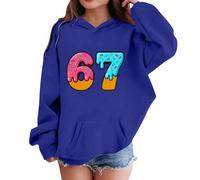 6 7 Meme Jumper Kids Long Sleeve 67 Hoodies Boys Girls Six Seven Hoodie Pullover Sweatshirt 6 7 Number Fashion Cute Print Hooded Jumpers with Pockets for Xmas Christmas Casual