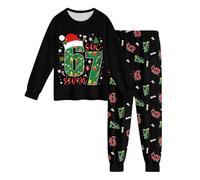 6 7 Meme Pyjamas Set Boys Girls Six Seven Number 6 7 Shirt Sleepwear Long Sleeve Tops And Pants 2 Piece Outfit Christmas Pjs