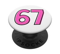 6 7 Numbers - Funny Saying Gen Alpha Six Seven Aura Meme Pun PopSockets Adhesive PopGrip