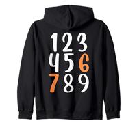 6 7 Numbers - Number Board Countdown 67 Viral Meme Six Seven Zip Hoodie