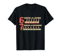 6 7 Six Seven Brain Rot Gen Z Meme Ugly Christmas Goose Swan T-Shirt