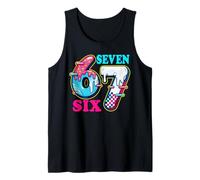 6 7 Six Seven Ice Cream Drip Funny Teen Boys 67 Meme Tank Top