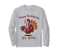 6 7 Thanksgiving Funny 67 Six Seven Turkey Social Media Meme Long Sleeve T-Shirt