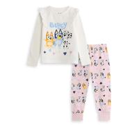 (6-7 Years) Bluey Long Sleeve Long Leg Pyjama Set (Girls Off-White)