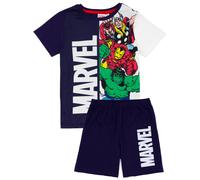 (6-7 Years) Marvel Avengers Short Sleeve Short Leg Pyjama Set (Boys Blue)