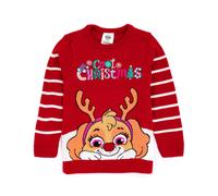 Paw Patrol Girls Red Skye Christmas Jumper - 6-7 Years