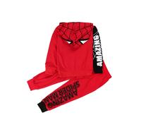 (6-7 Years, Red) Children Kids Boys Spiderman Tracksuit Hoodies Sweatshirt Pullover Long Pants Two Piece Sports Outfits