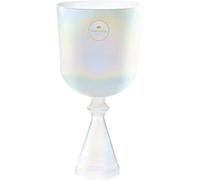 6.75" Crystal Singing Bowl Chalice, Root Chakra 440Hz / C4 - White Lacquered Gemstone (Quartz) with Long Resonance - for Sound Healing Therapy, Yoga and Meditation, 2-YEAR WARRANTY
