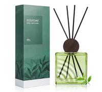 6.76 oz Black Tea Scent Diffusers with 8 Fiber Sticks,200ml Reed Diffuser for Bathroom Room Air Freshener, Last up for 40 Days